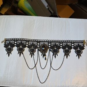 Elegant Black Lace Choker Necklace